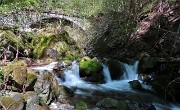 28 Val Secca, cascatelle al ponte romanico...